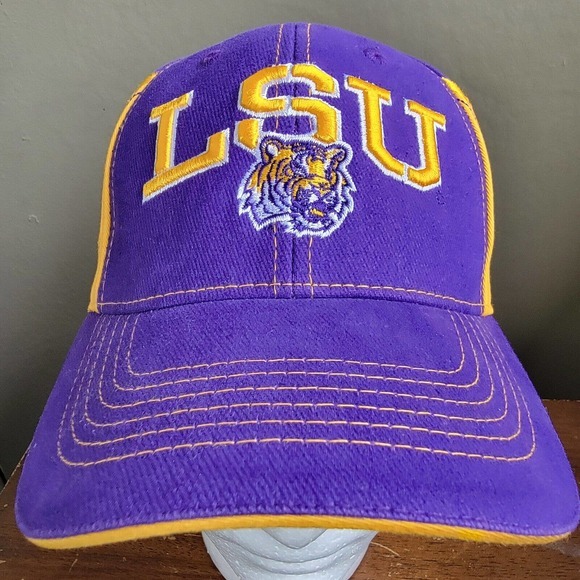Captivating Headgear NCAA LSU Tigers Baseball Cap Hat Purple Strapback New - Picture 2 of 10